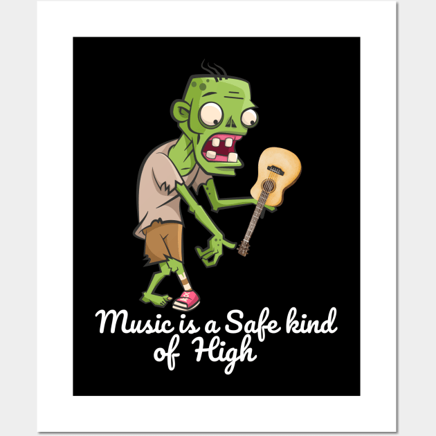 Music is a Safe Kind of High Wall Art by Jimmynice